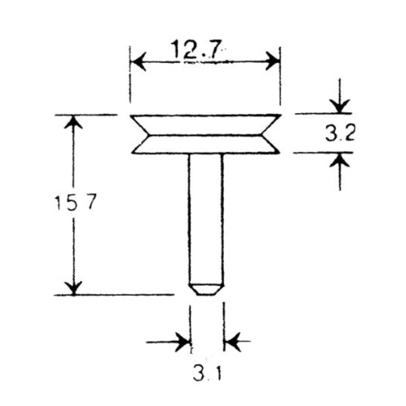 Carbon SEM specimen mount for AMRAY 1400, pin mount