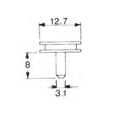 Carbon SEM grooved head specimen pin mount