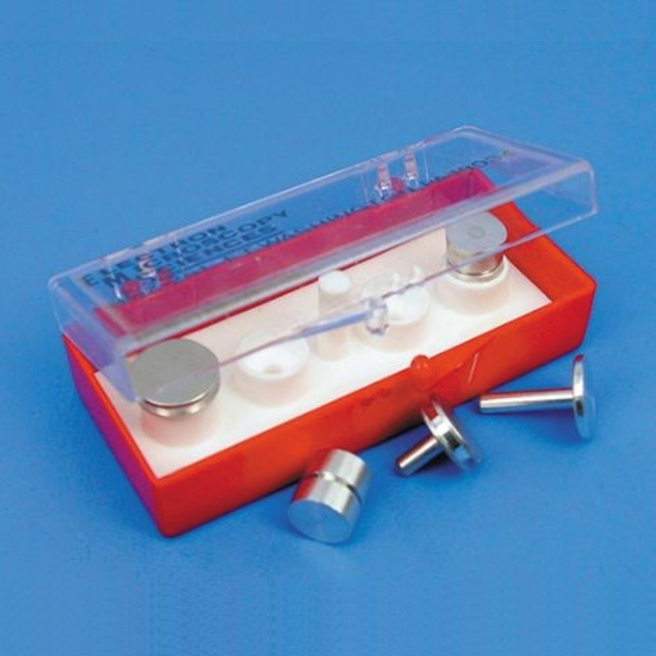 SEM specimen mount storage box, 4 pin or cylinder mounts - ProSciTech