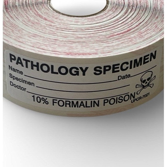 Pathology specimen labels