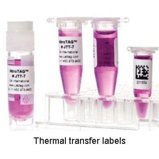 NitroTAG cryogenic thermal transfer labels, 25.4mm core