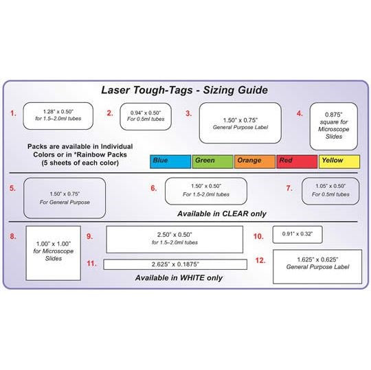 Laser Tough-Tags, sheets
