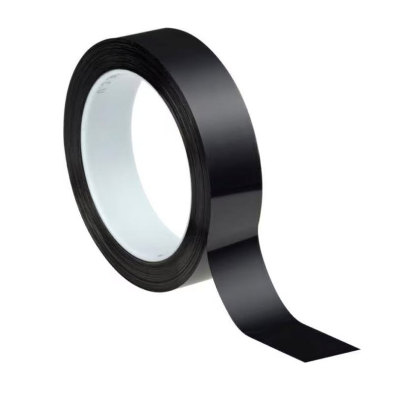 Black polyester adhesive tape
