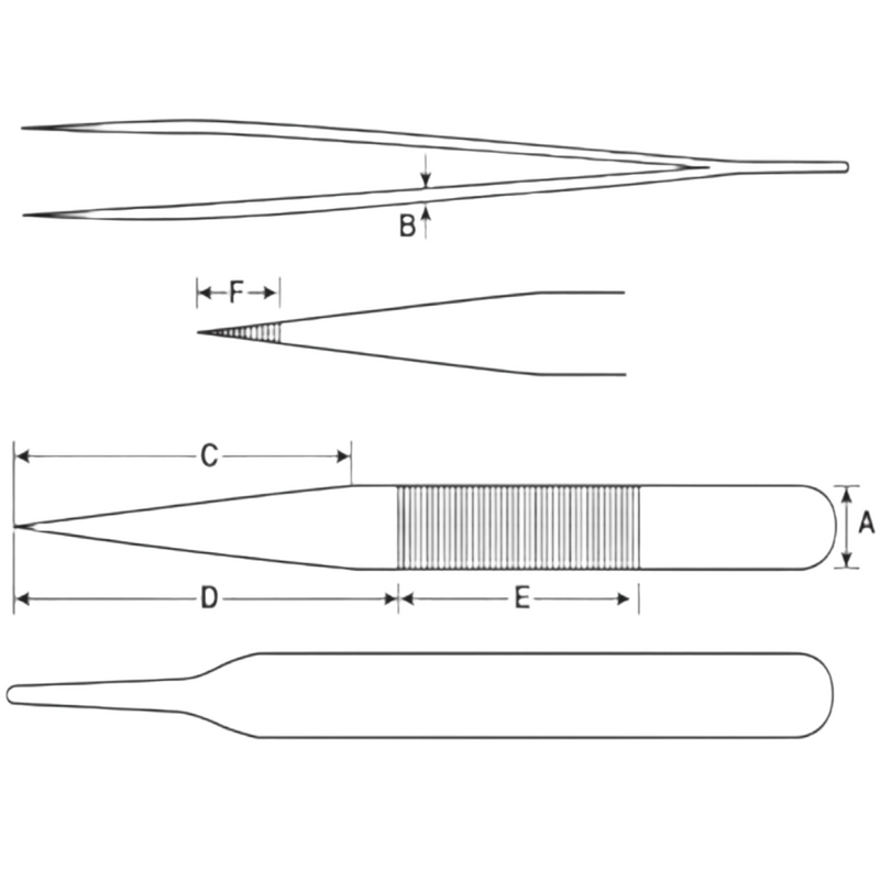 EMS Swiss Line mini tweezers, style 2AM