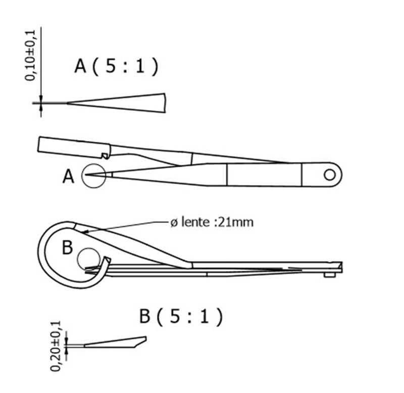 Rubis specialty magnifier tweezers