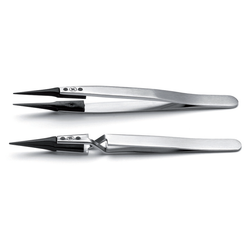 EMS plastic replaceable tip tweezers, style 5