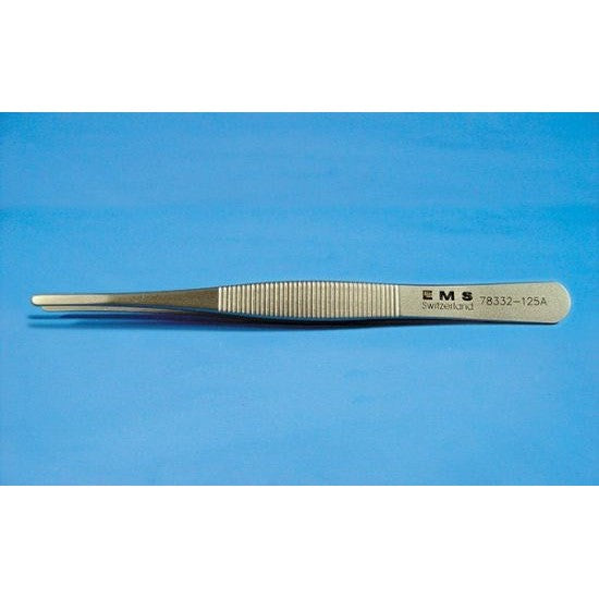 EMS flat tip tweezers, style 125A