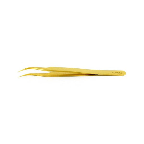 EMS gold plated tweezers, style 7