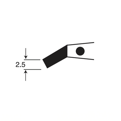 EMS carbon fibre soft tip tweezers, style 53