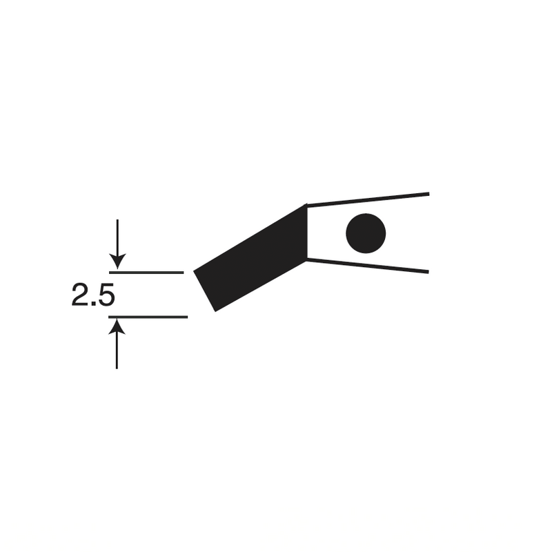 EMS carbon fibre soft tip tweezers, style 53