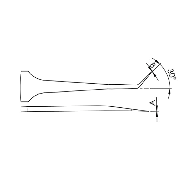 EMS high precision DLC tweezers, style 5B