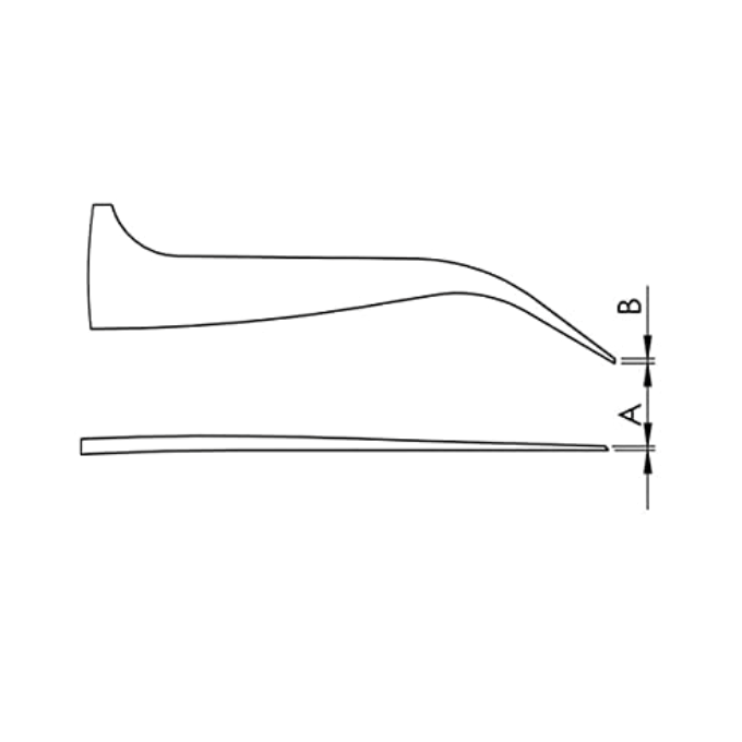 EMS high precision DLC tweezers, style 7