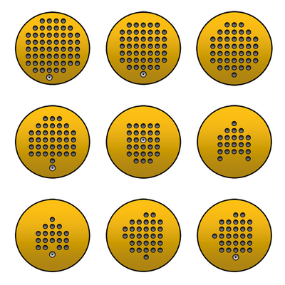 Universal multi-element microanalysis standard blocks, brass