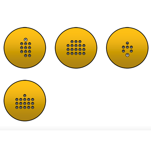 Universal multi-element microanalysis standard blocks, brass