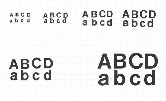 Dry transfer sheets, A-Z upper/lower case, white