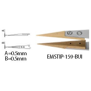 Dumont tweezers style WA1, replaceable buxus tips (EMS)