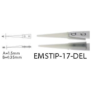 Dumont tweezers style WA1, replaceable delrin tips (EMS)