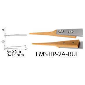 Dumont tweezers style WA1, replaceable buxus tips (EMS)