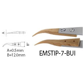 Dumont tweezers style WA1, replaceable buxus tips (EMS)