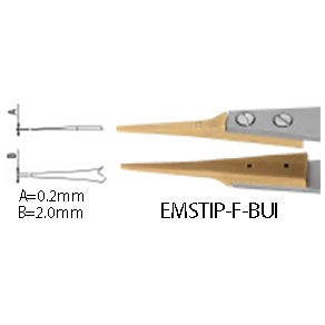 Dumont tweezers style WA1, replaceable buxus tips (EMS)