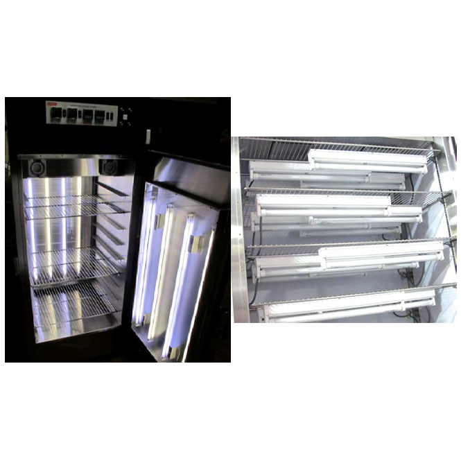 Plant growth chambers with cycling lights, +5 to +50C