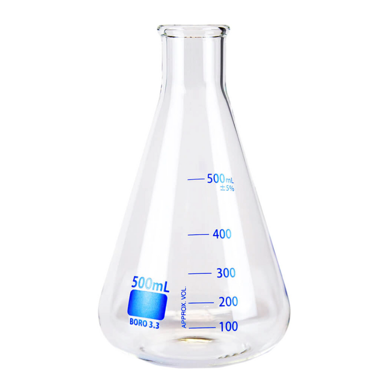 Glass Erlenmeyer flasks, narrow-neck (EMS)