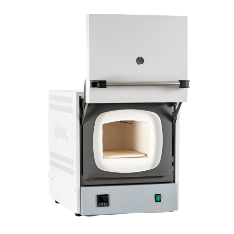 Small ashing muffle furnaces with safety lift up door, +1100C