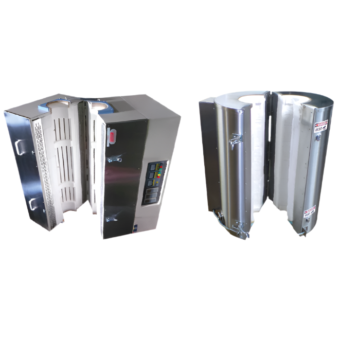 Two-zone vertical split tube furnaces, +1600C