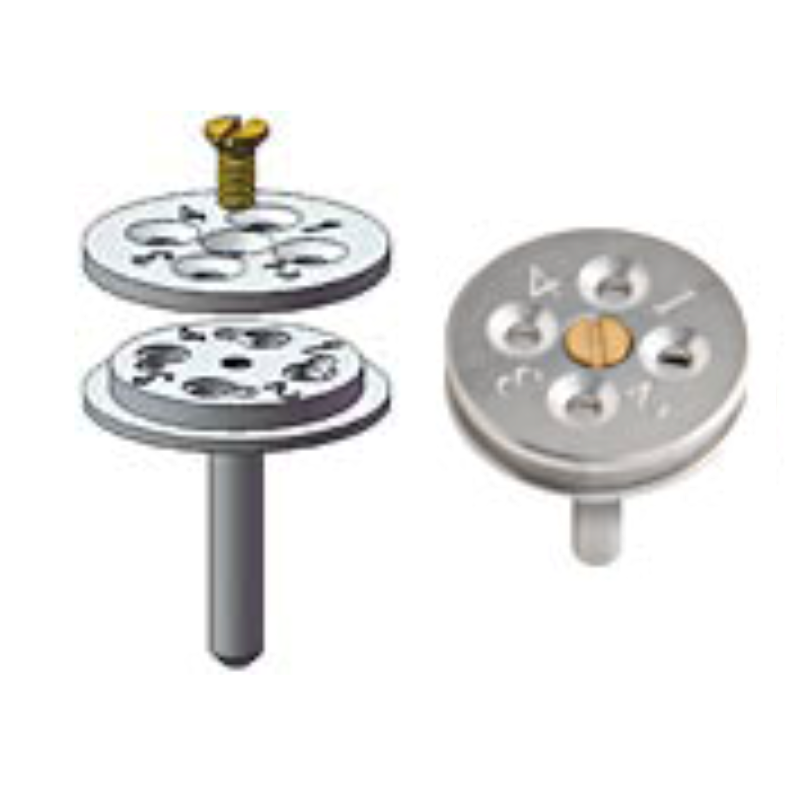 TEM grid holder for 4 grids, pin mount