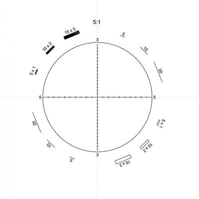 G24 eyepiece reticles, Walton & Beckett 5:1