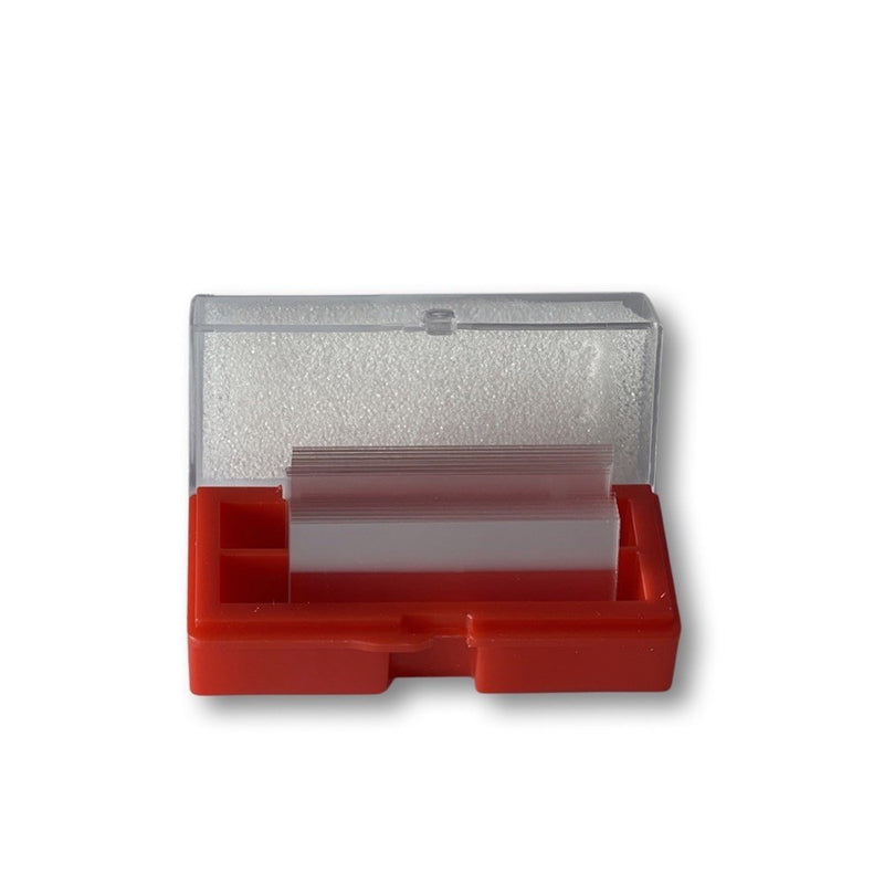 Microscope slides, plastic, treated