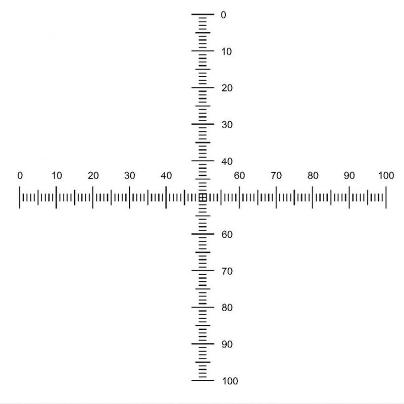 PS16 stage micrometers, crossed scales 1mm x 0.01mm divisions