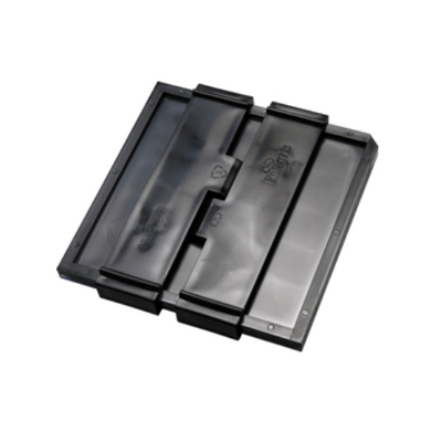 Conductive black plastic sample storage trays and lids, anti-static