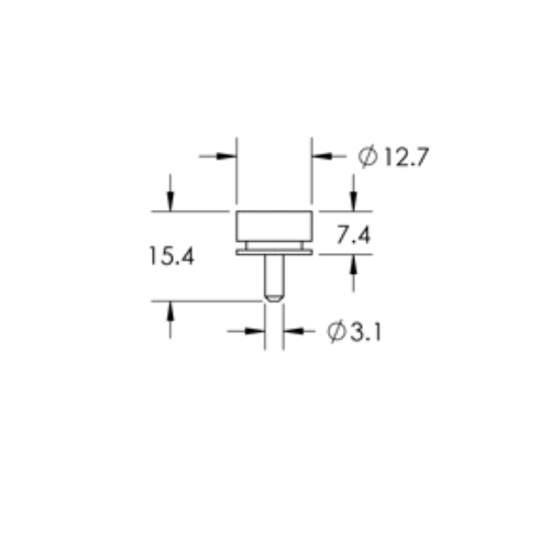SEM specimen tall mount, pin mount