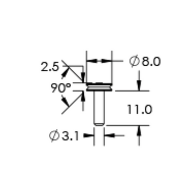 Serial block-face EM specimen mounts, pin mount