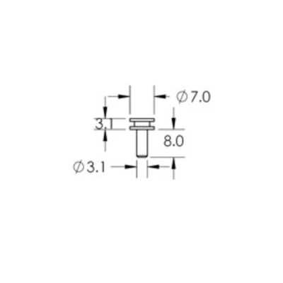 SEM extra small specimen mount, pin mount