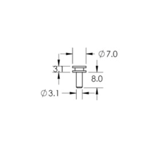 SEM extra small specimen mount, pin mount