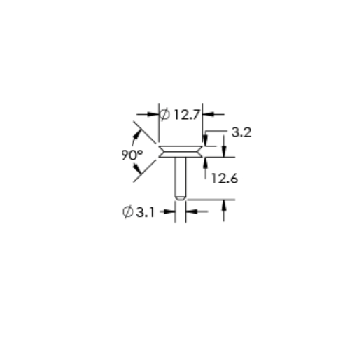 SEM mini specimen mount for AMRAY, pin mount