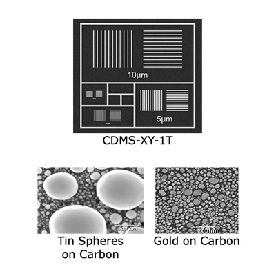 Multi calibration standard for desktop SEM