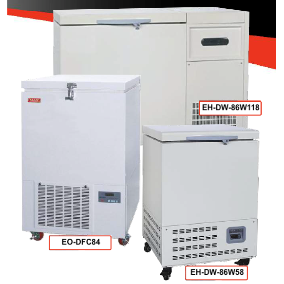 Chest freezers, ultra low temperatures, -40 to -86C