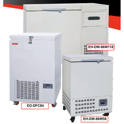 Chest freezers, ultra low temperatures, -15 to -135C