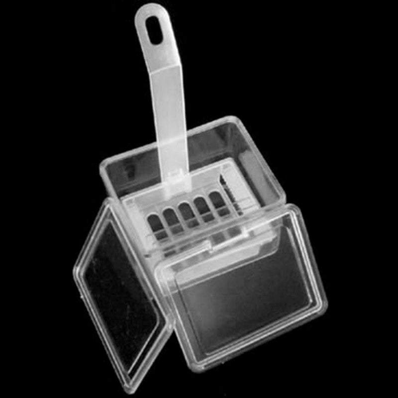 Plastic slide staining dish and rack, 20 slides