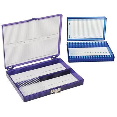 Cryo compatible slide storage boxes, polycarbonate