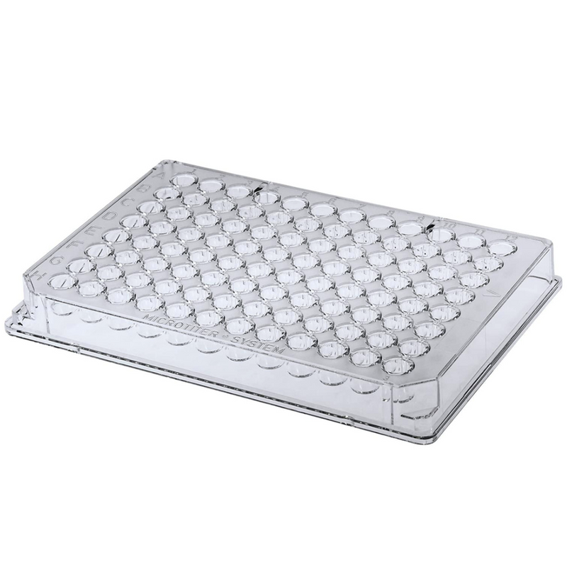 Sapphire 96 well microplate with V-bottom, round wells, PS