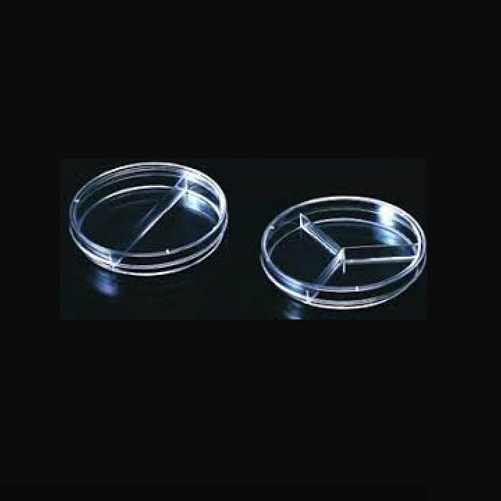 Petri dishes with divisions, sterile, PS