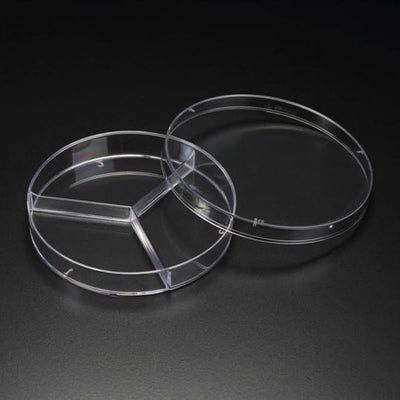 Petri dishes with divisions, sterile, PS