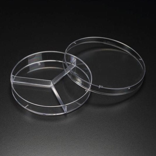 Petri dishes with divisions, sterile, PS