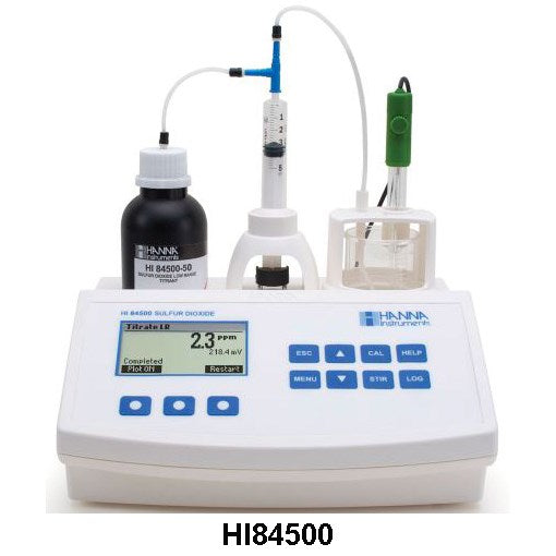 Sulphur dioxide mini titrator for wine analysis, HI84500