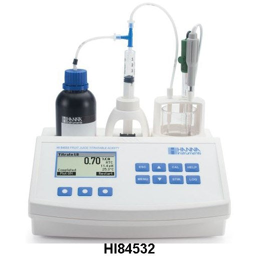 Mini titrator and pH meter for fruit juice, HI84532