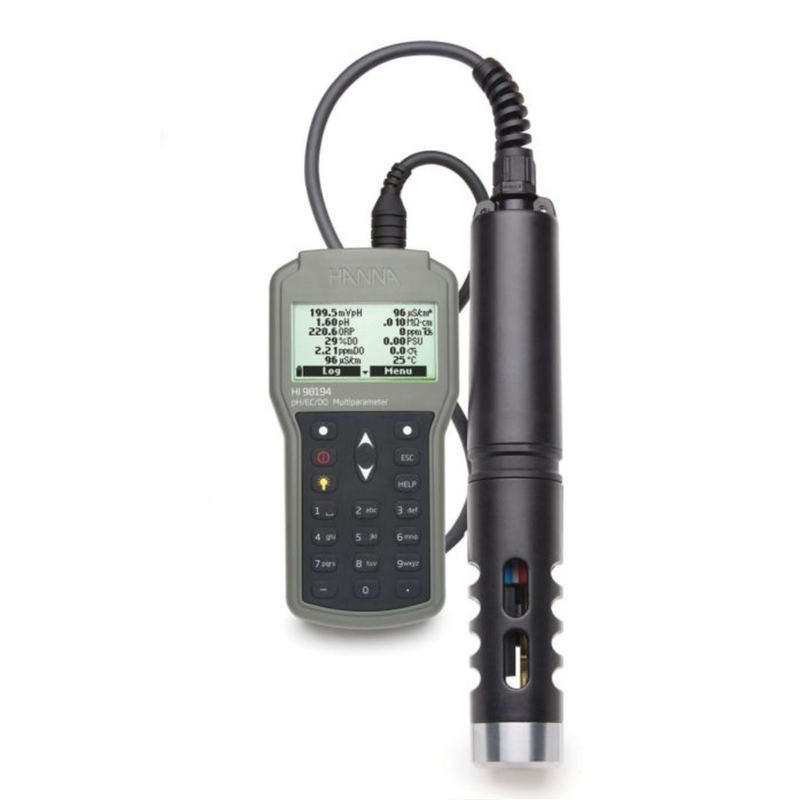 HI98194 multiparameter water quality waterproof meter, 12 parameters